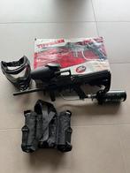 Paintbalgun+doos, helm en tasje, Ophalen, Gebruikt