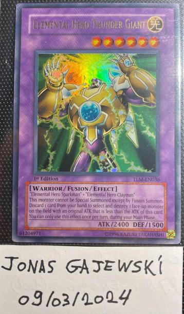 Elemental Hero Thunder Giant (1st Ed. - Ultra - TLM-EN036)  beschikbaar voor biedingen
