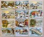 12 oude nieuwjaarskaarten, Collections, Cartes postales | Thème, Enlèvement ou Envoi