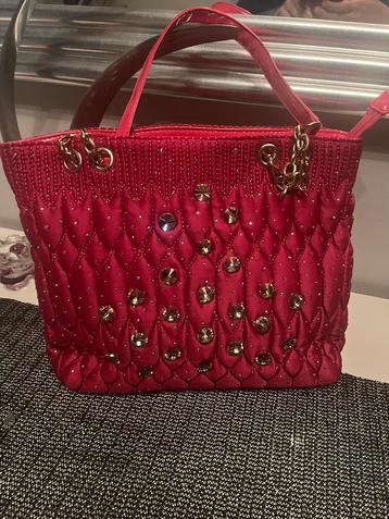 Très beau sac rose fushia avec cristaux brillant beschikbaar voor biedingen