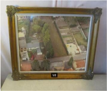 Cadre photo baroque en bois doré vieilli - 73x63/61x51, Enlèvement ou Envoi, Utilisé