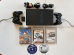 Playstation 2 + 2 Controllers + 5 Games, Games en Spelcomputers, Spelcomputers | Sony PlayStation 2, Ophalen, Gebruikt, Met games