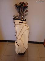 Veel 17 vintage golfclubs en hun tas, Sport en Fitness, Golf, Ophalen, Gebruikt, Club