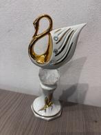 Swarovski beeldje met limoges zwaan afgewerkt met, Ophalen of Verzenden, Zo goed als nieuw, Figuurtje