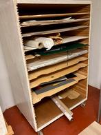 Grote Atelierkast / papierkast / tekeningkast, Huis en Inrichting, Kasten | Roldeurkasten en Archiefkasten, Ophalen, Zo goed als nieuw