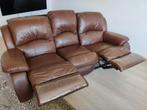 Lederen 3-zit zetel met twee relax, Huis en Inrichting, Ophalen, Zo goed als nieuw, Leer