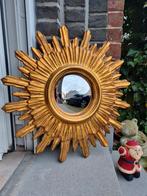 Vitage houten zonnespiegel 52 cm, Huis en Inrichting, Woonaccessoires | Spiegels, Gebruikt, Rond, Ophalen of Verzenden, Minder dan 100 cm