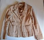 Leer blazer maat 40-42, Maat 38/40 (M), Beige, Ophalen of Verzenden, Zo goed als nieuw