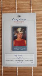 Carte téléphonique Lady Diana neuve avec certificat, Collections, Maisons royales & Noblesse, Envoi, Neuf
