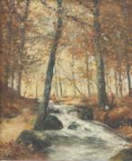 Adolph Poot (1924-2006): Boszicht (39 x 49 cm), Antiek en Kunst, Kunst | Schilderijen | Klassiek, Ophalen of Verzenden