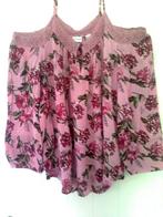 Blouse rose/mauve à longues manches à fleurs, Verzenden, Nieuw, Roze