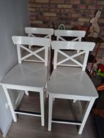 Ikea Ingolf barkrukken, Huis en Inrichting, Barkrukken, 4 krukken, Ophalen, Gebruikt, Hout