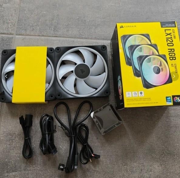 2 Ventilateurs Corsair icue link lx120 rgb + hub, Informatique & Logiciels, Refroidisseurs d'ordinateur, Neuf, Refroidisseur ordinateur à air