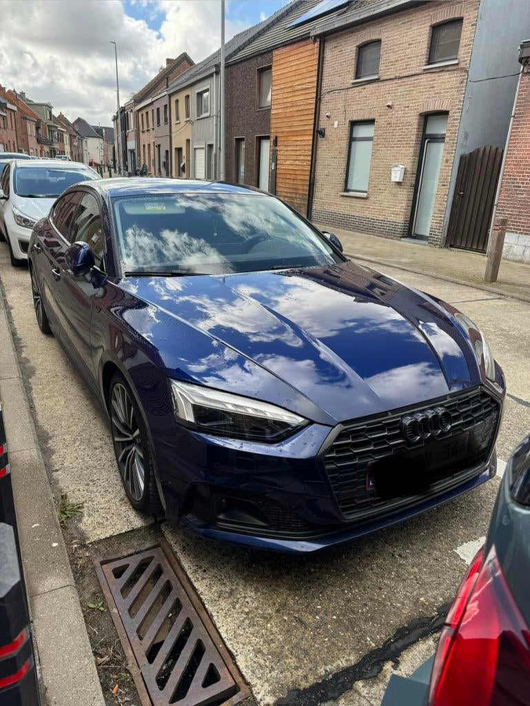 Audi A5 Sportback 35 TFSI, S-line (2023), Auto's, 1984 cc, Blauw, Alcantara, 5 deurs