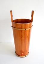 Mid-Century Modern Teak Umbrella Holder - Vintage paraplubak, Ophalen of Verzenden, Zo goed als nieuw, Hout