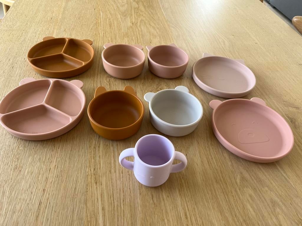 Liewood borden, kommetjes en beker, Kinderen en Baby's, Babyvoeding en Toebehoren, Ophalen of Verzenden, Zo goed als nieuw