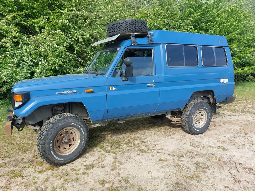 Toyota landcruiser hzj 78 camper, Auto's, 4200 cc, Blauw, Vierwielaandrijving, Particulier