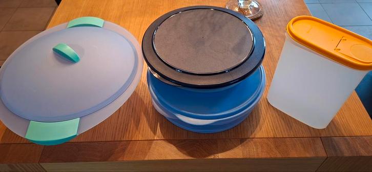 Set van 4x Tupperware, Maison & Meubles, Cuisine| Tupperware, Bleu, Vert, Enlèvement