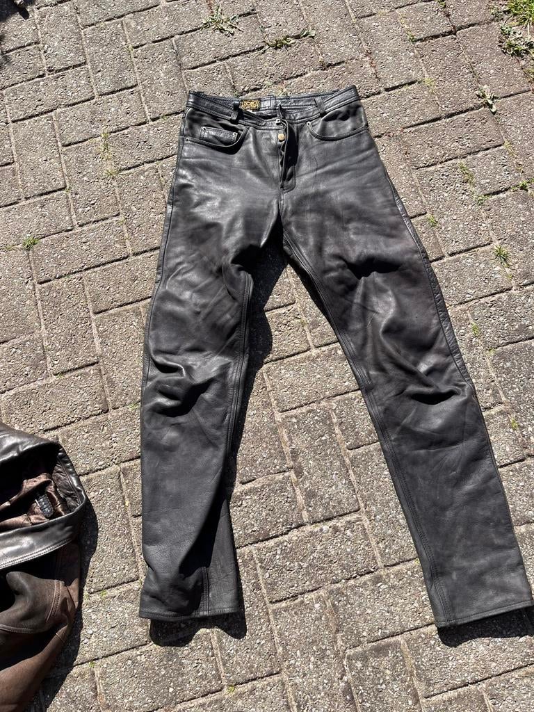 Lederen broek maat 32 uniseks, Ophalen of Verzenden, Broek | leer