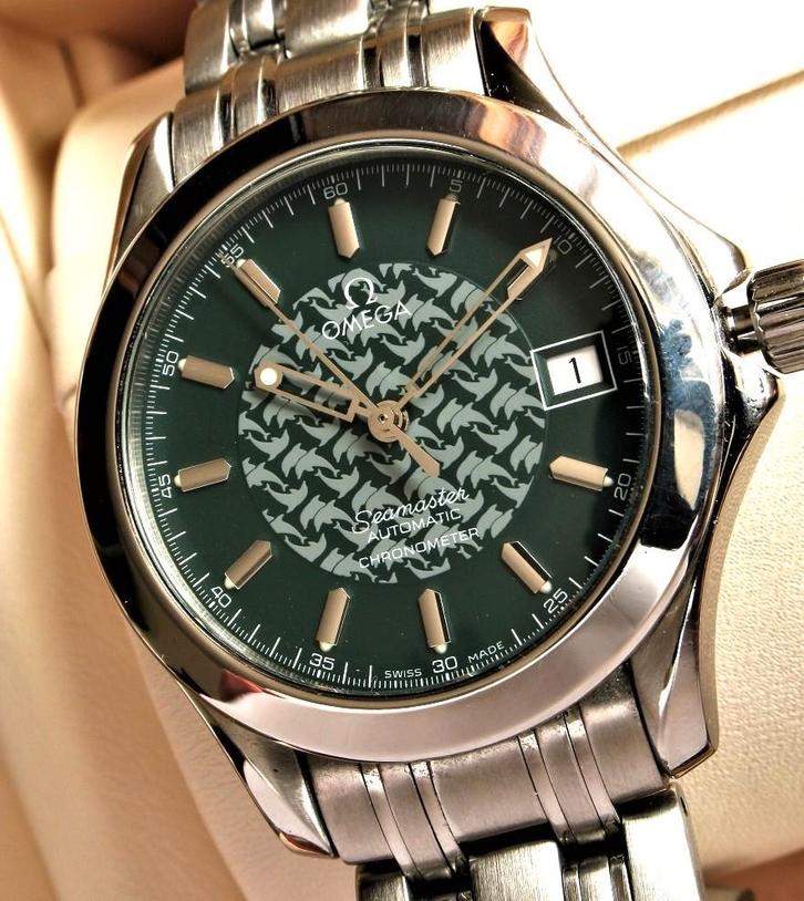 Omega Jacques Mayol, Handtassen en Accessoires, Horloges | Heren, Gebruikt, Polshorloge, Omega, Staal, Staal, Ophalen of Verzenden