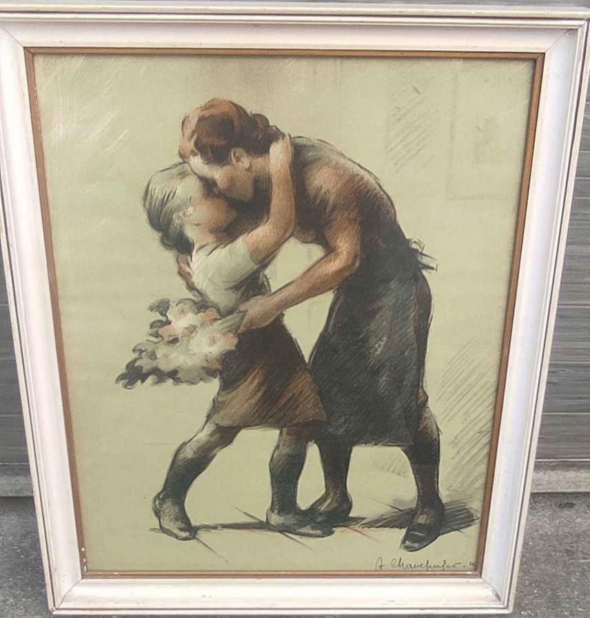 Lithographie fêtes de meres signe Albert chavepeyer, Antiquités & Art, Art | Lithographies & Sérigraphies, Enlèvement ou Envoi