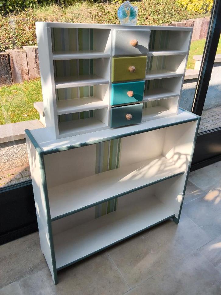 Massief houten opbergmeubel voor kinderboeken, Huis en Inrichting, Woonaccessoires | Wandplanken en Boekenplanken, Gebruikt, Ophalen