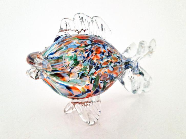poisson d'art sur verre, Collections, Statues & Figurines, Comme neuf, Animal, Enlèvement ou Envoi