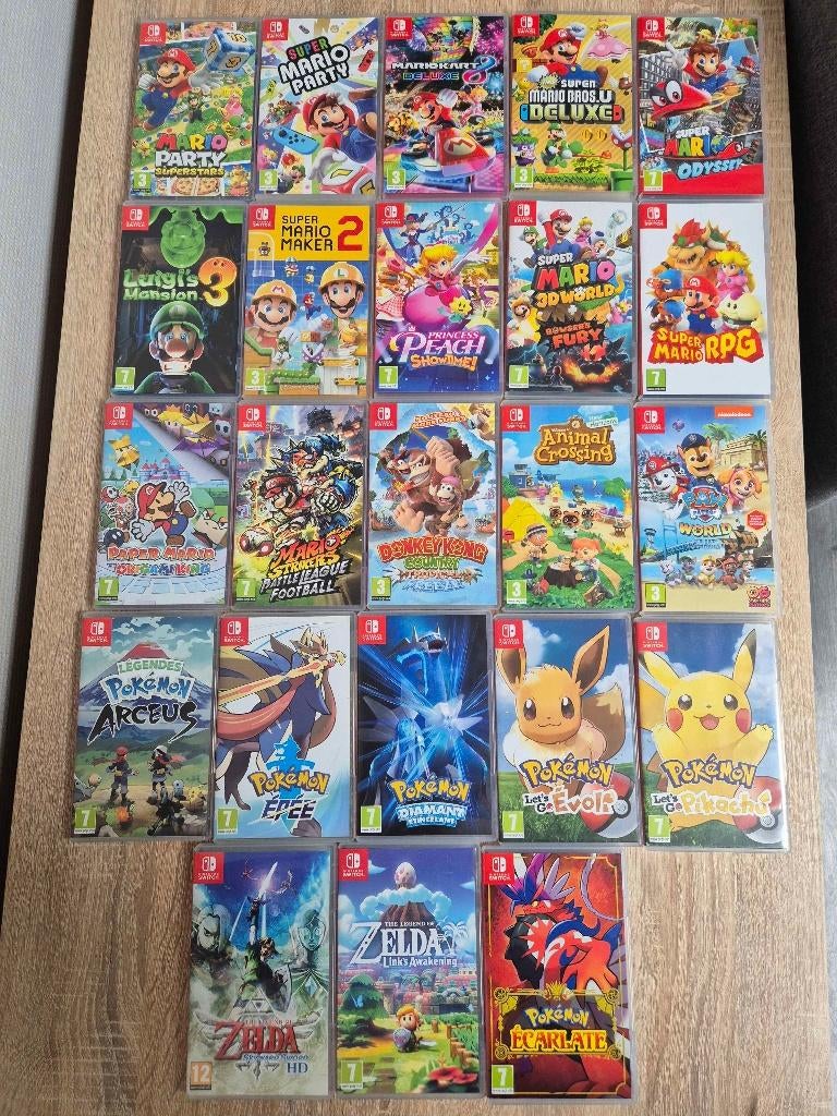 Verschillende switch-games, Ophalen, Zo goed als nieuw