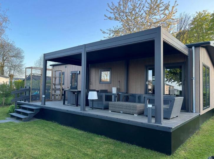 Chalet de luxe à vendre camping Natuurlijk Limburg/Fourons, Immo, Résidences secondaires à vendre, Province de Limbourg, Chalet