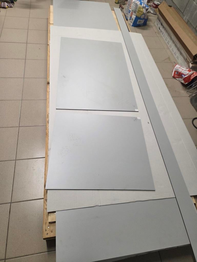 Trespa platen overschot 6mm hpl grijs, Bricolage & Construction, Plaques & Panneaux, Enlèvement, HPL