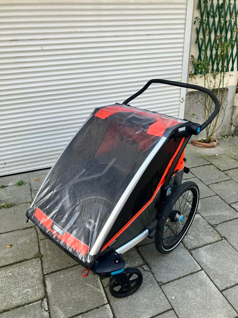 Thule Chariot Sport Double fietskar 2zits, Fietsen en Brommers, Fietsaccessoires | Aanhangwagens en Karren, Zo goed als nieuw