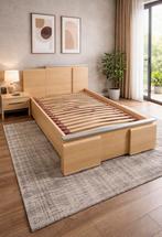 1 persoonsbed met lade, lattoflex en nachttafel, Enlèvement, Comme neuf, Gris