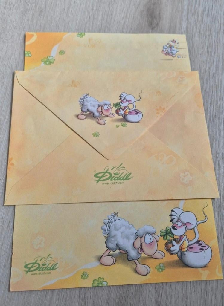 Diddl en Diddlina enveloppen, stickers, briefpapier, Ophalen of Verzenden, Diddl, Zo goed als nieuw