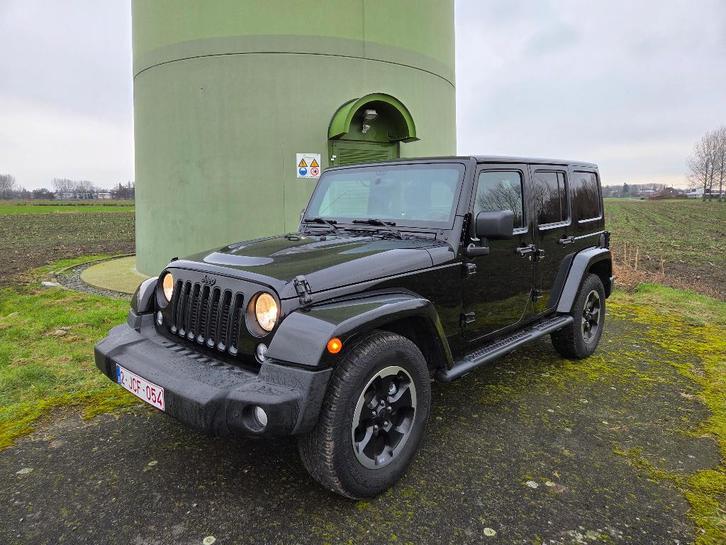 JEEP WRANGLER JKU 2.8 CRD - 2015 - LICHTE VRACHT - AUTOMAAT, Autos, Jeep, Particulier, Wrangler, 4x4, ABS, Caméra de recul, Airbags