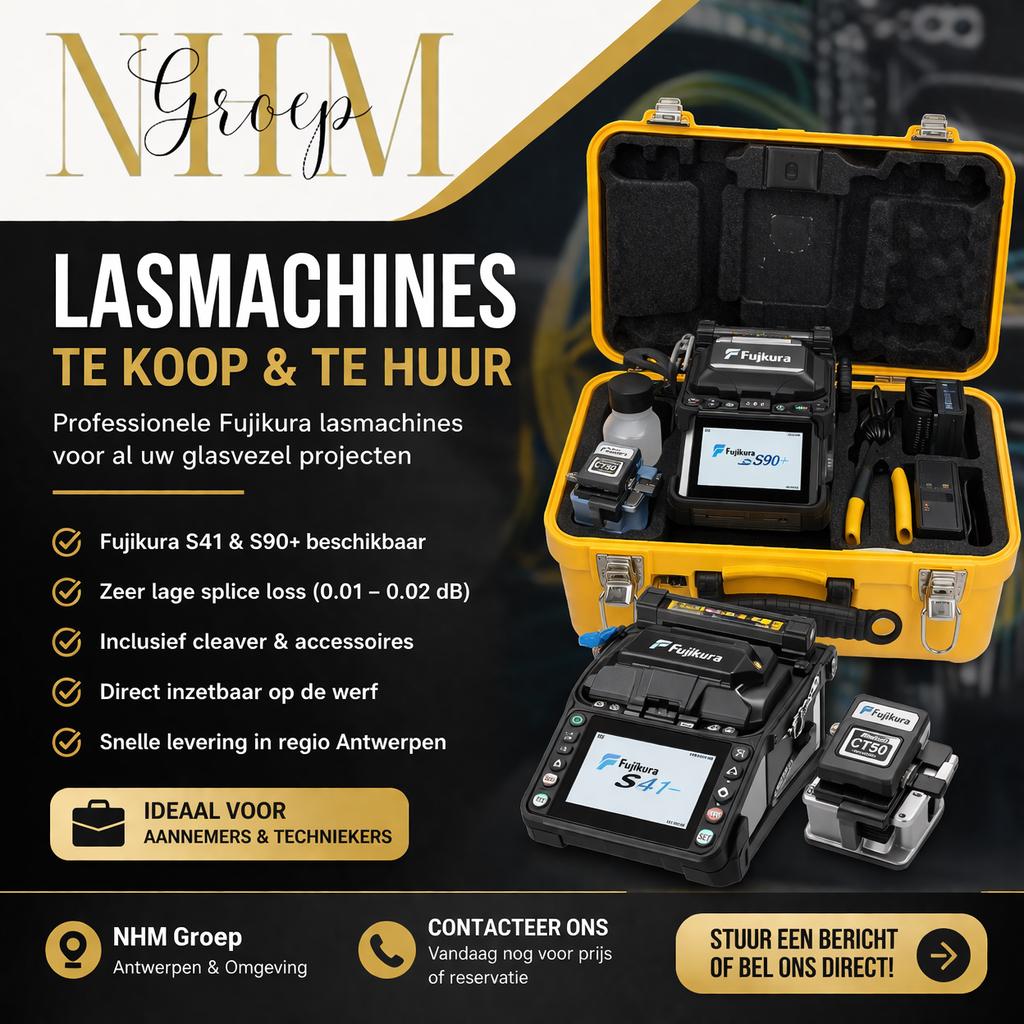 Fujikura 90S+enS41Fibre Optic Fusion Splicer + CT-50 Cleaver, Ophalen, Zo goed als nieuw, Accessoires