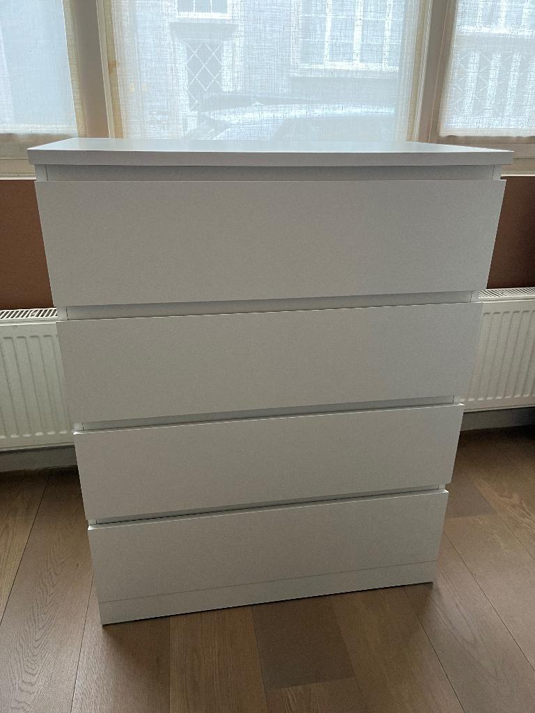 GERESERVEERD | Malm kast 4 lades ikea, 3 ou 4 tiroirs, 25 à 50 cm, Comme neuf, Enlèvement