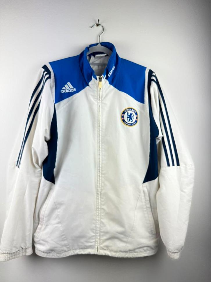 Chelsea FC Track Jacket 2007/2008 adidas Wit/Blauw XXL, Sports & Fitness, Football, Utilisé, Survêtement, Plus grand que la taille XL