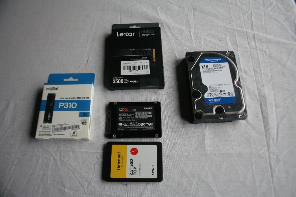 1TB 2TB SSD INTENSO SAMSUNG LEXAR CRUCIAL, Enlèvement, SATA, SSD