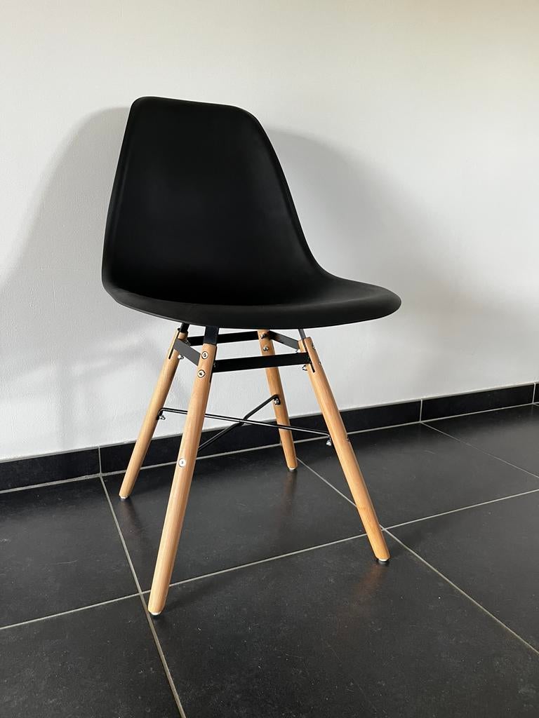 Set van 6 kuipstoelen basic nieuw, Zwart, Nieuw, Modern, Vijf, Zes of meer stoelen