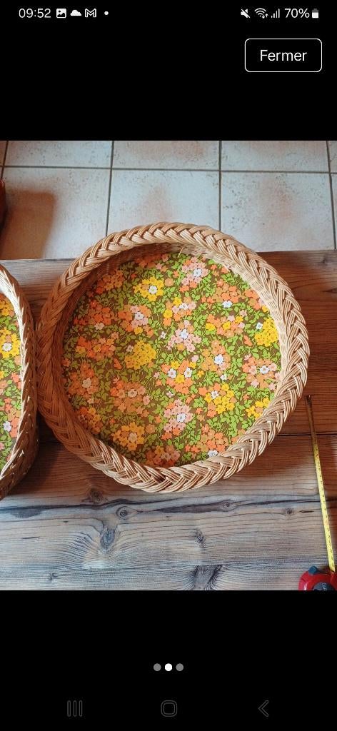 Paniers vintage, Maison & Meubles, Enlèvement, Utilisé, Osier, Panier