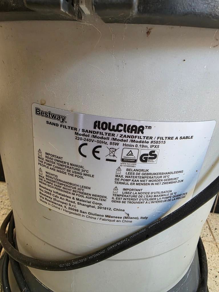 Pompe à sable piscine, Enlèvement, Pompe