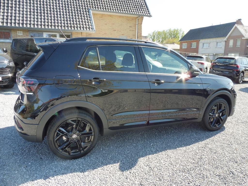 Volkswagen T-Cross 1.0 TSI 115 DSG R-Line/facelift/nieuw, T-Cross, Lichtsensor, Leder en Stof, Zwart