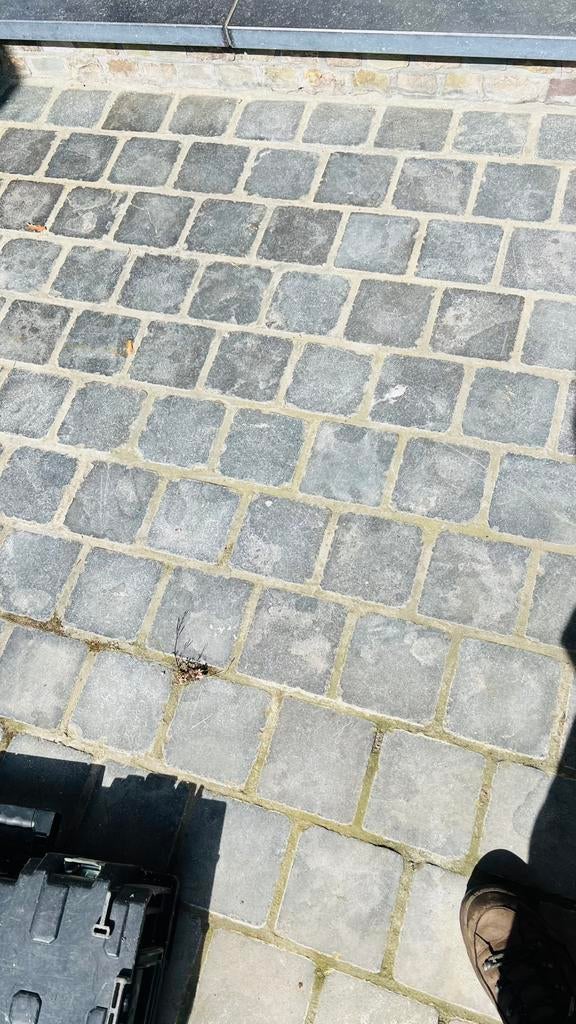 Blauwe steen tegels, Tuin en Terras, Ophalen, Zo goed als nieuw