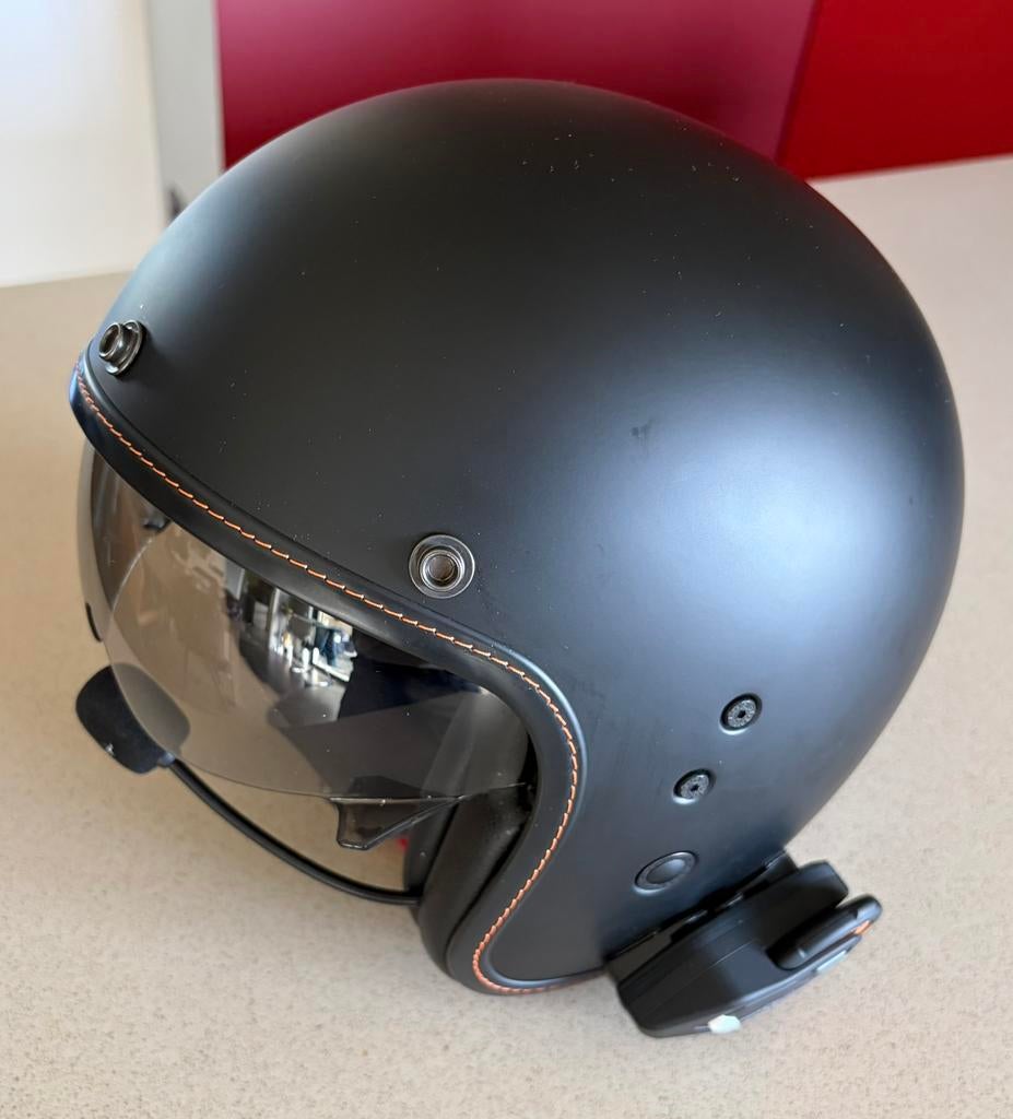 Vespa helm Scorpion Belfast Evo matt Black, Fietsen en Brommers, Brommerhelmen, Ophalen, Zo goed als nieuw