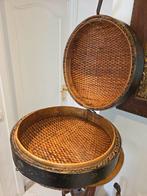 Boîte de rangement en rotin chinois — antique, fin du 19e/dé, Enlèvement ou Envoi
