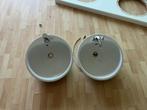 2 lavabo's inclusief kranen + aangepaste plank, Ophalen, Gebruikt, 150 tot 200 cm, Wasbak of Wastafel