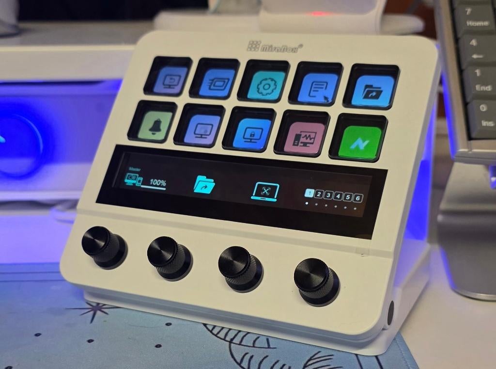 Stream Dock Mirabox N4, Computers en Software, Toetsenborden, Ophalen, Multimediatoetsen, Mirabox, Bedraad