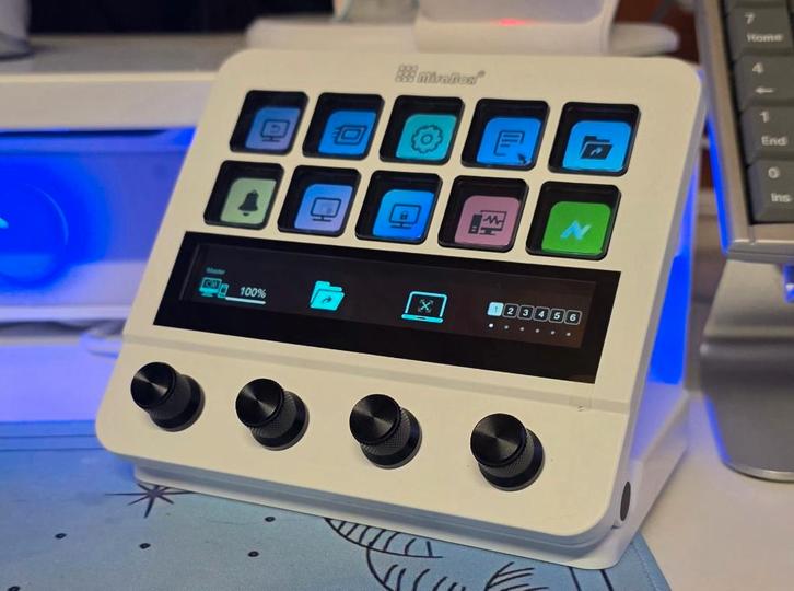 Stream Dock Mirabox N4, Computers en Software, Toetsenborden, Zo goed als nieuw, Overige indelingen, Bedraad, Multimediatoetsen