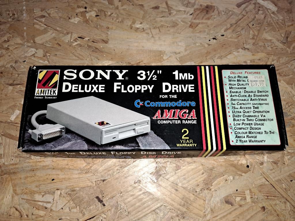 Sony 3 1/2 1MB Deluxe Floppy Drive Commodore Amiga, Computers en Software, Vintage Computers, Ophalen of Verzenden, Commodore