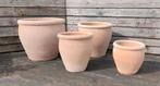 Terracotta bloempotten set 4 stuks nieuw, Neuf, Rond, Enlèvement, Jardin